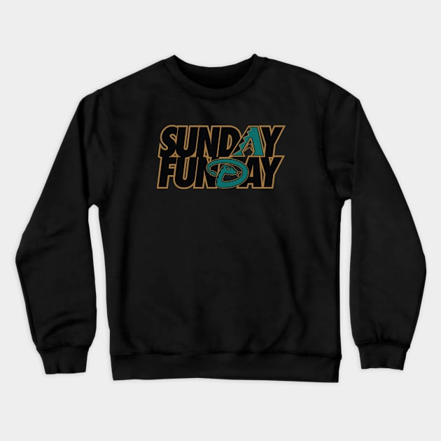 Sunday Funday Dbacks 1 Crewneck Sweatshirt by LunaGFXD